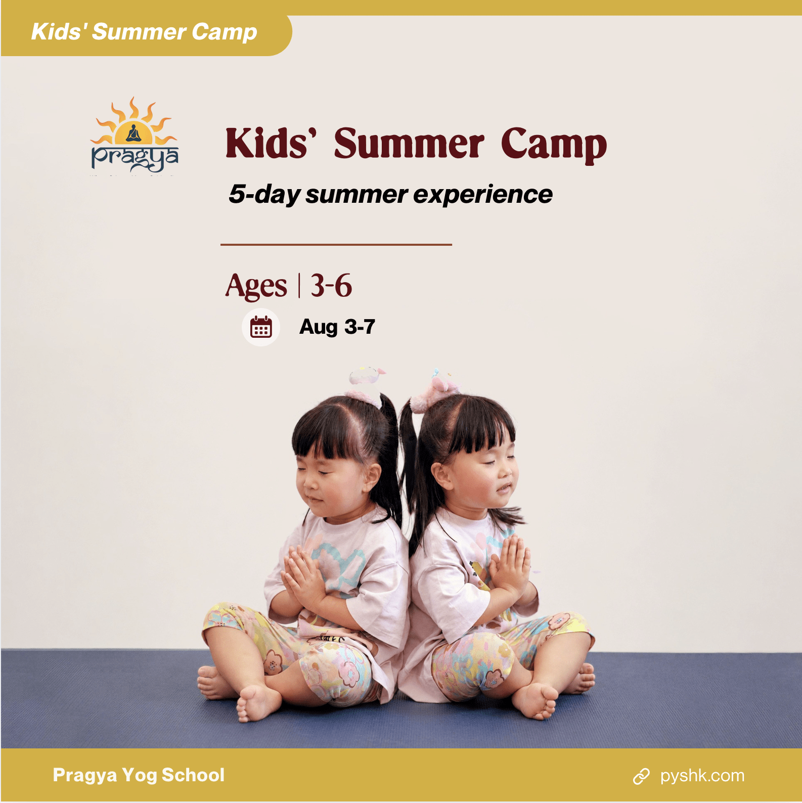 Kids Summer Yog Camp Age 3-6
